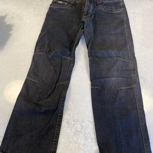 Black jeans, soft and faded. Brand: Kuhl. Straight leg. In very good condition.